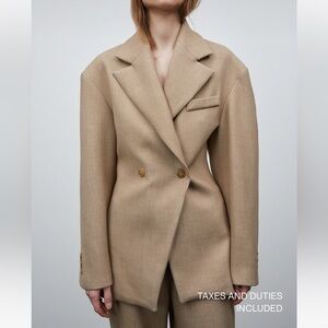 Source Unknown Nangy Double Breasted Cinched Blazer